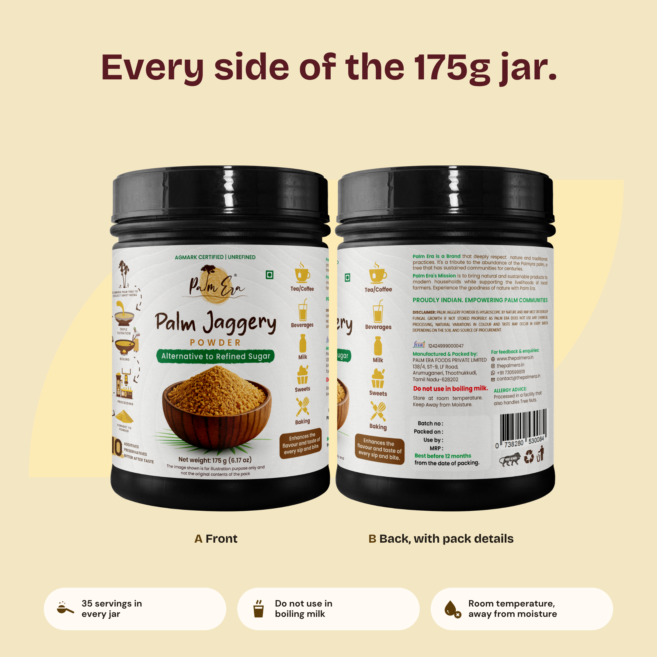 Palm Jaggery Powder 175gm
