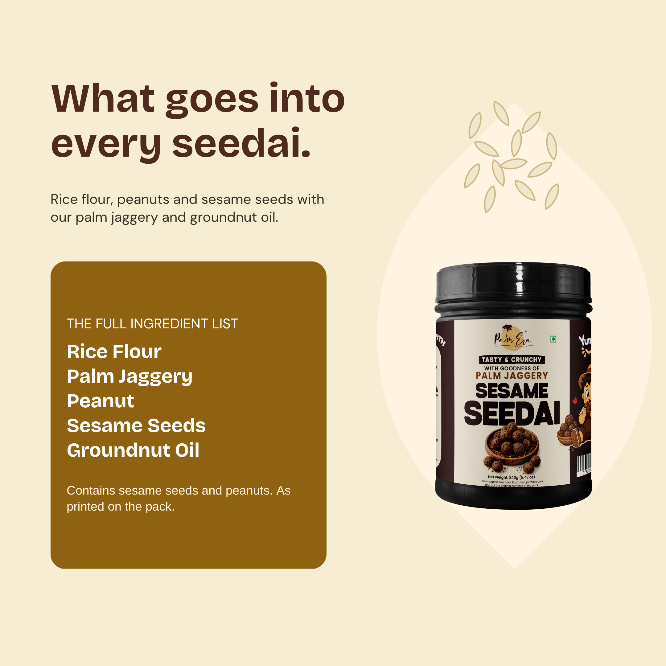 Sesame Seedai with Palm Jaggery
