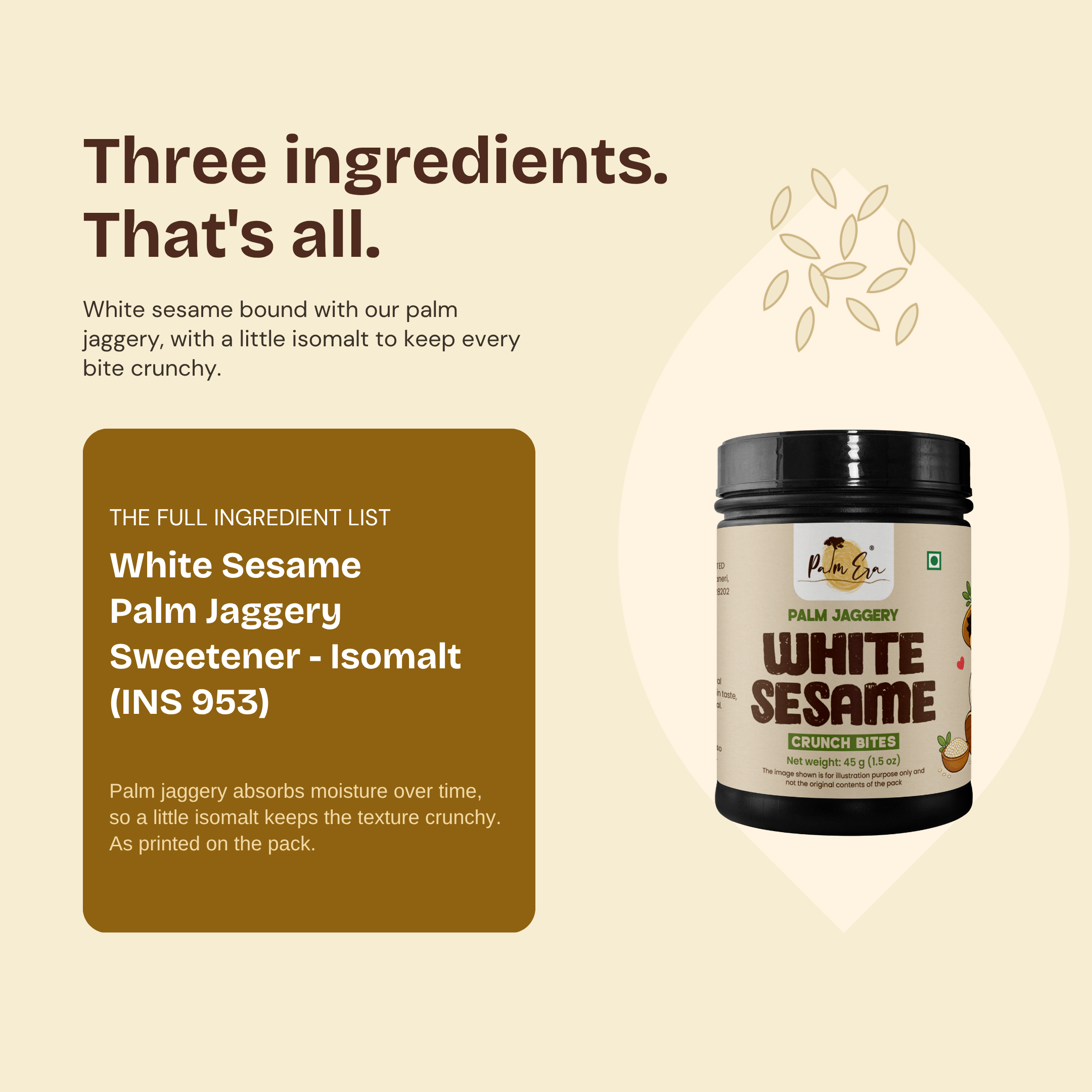 White Sesame Crunch Bites (45g x 4 Pack)