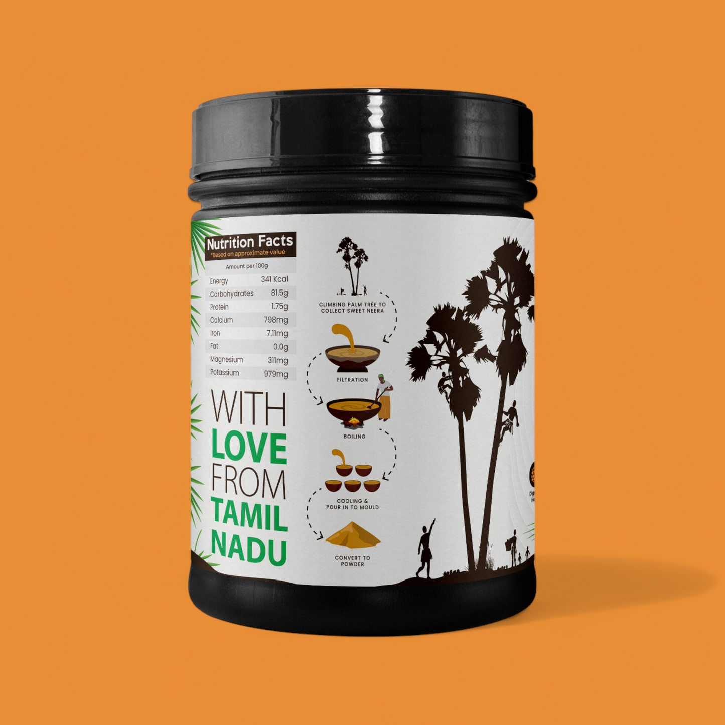 Mom & Kids Palm Jaggery Powder - Jar Pack