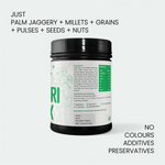 Nutri Mix multigrain powder with palm jaggery, grains, seeds, and nuts