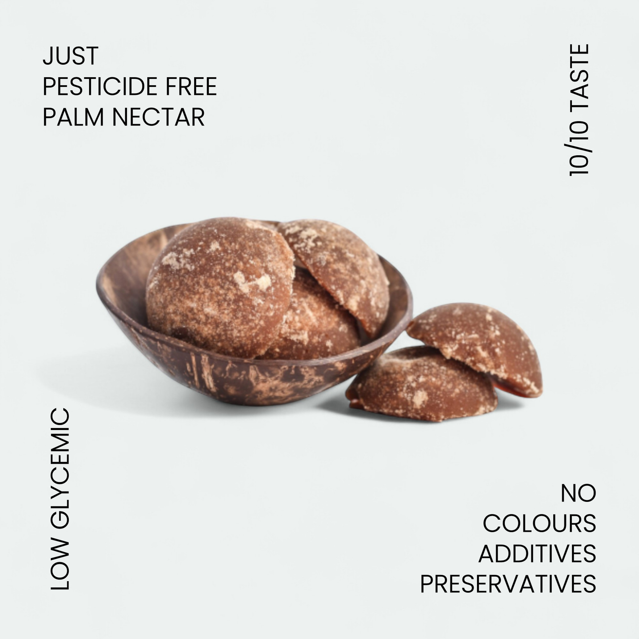 Organic palm jaggery blocks rich in minerals