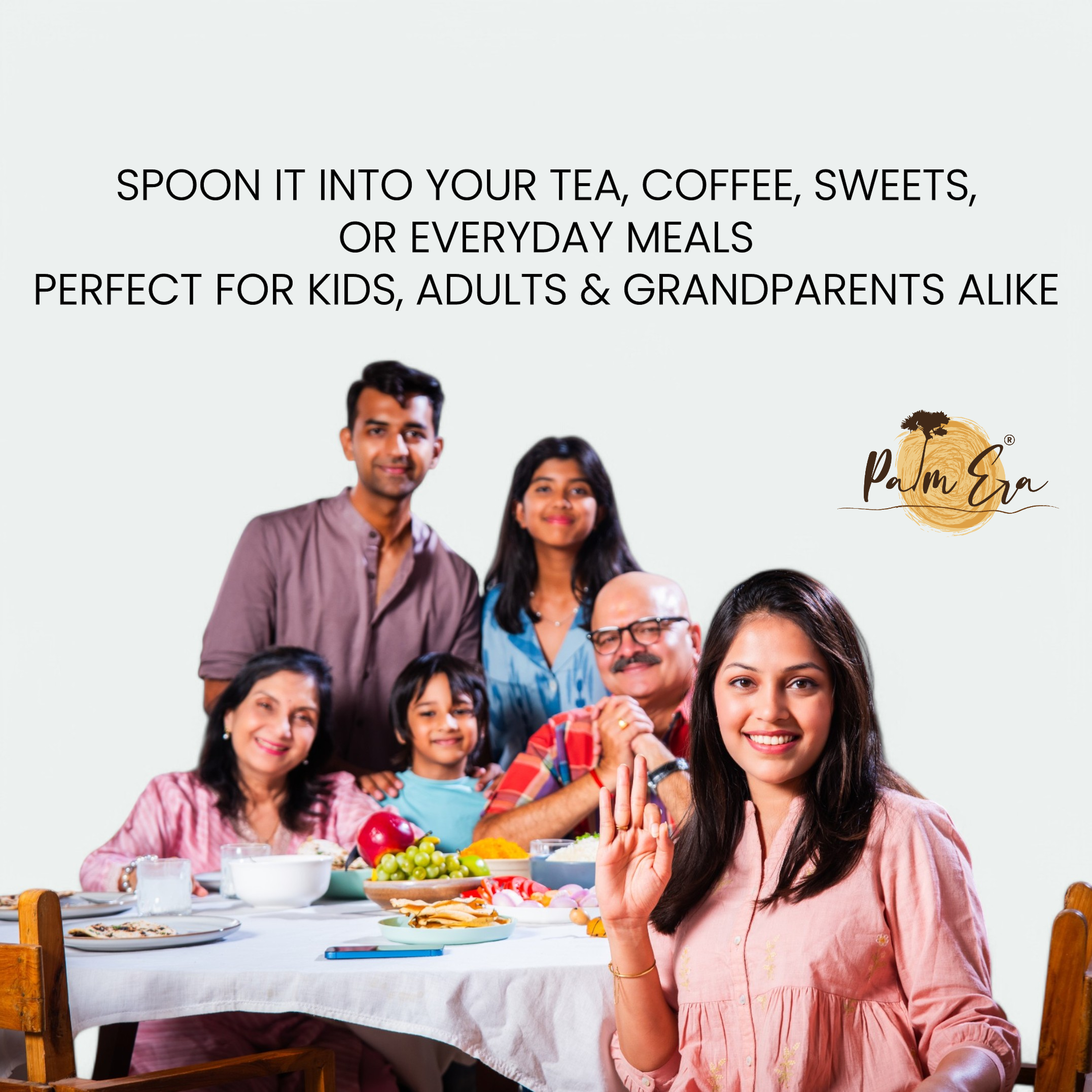 Palm jaggery powder with 17 nutrients including iron and calcium