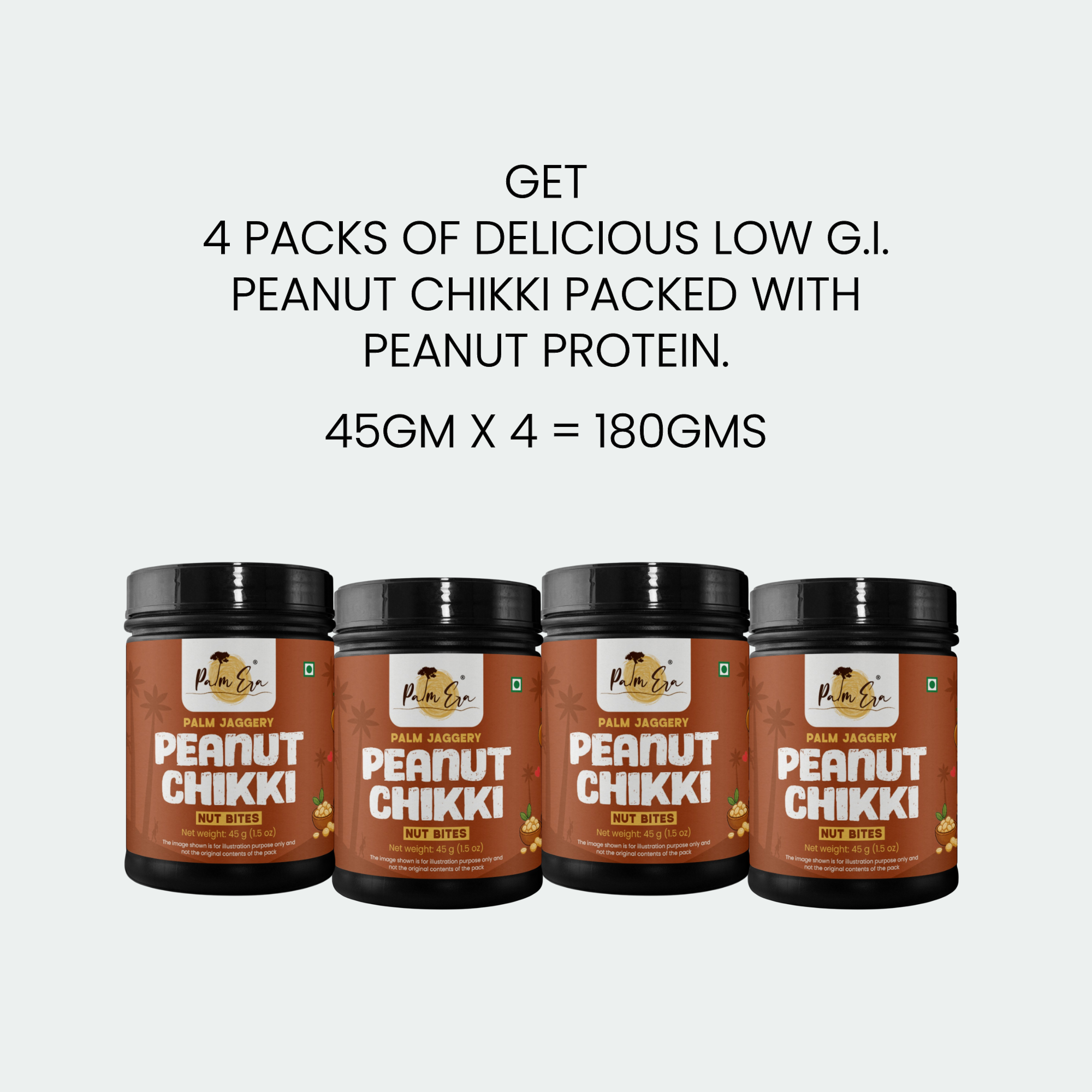 Peanut Chikki Nut Bites (45g x 4 Packs) | 180g