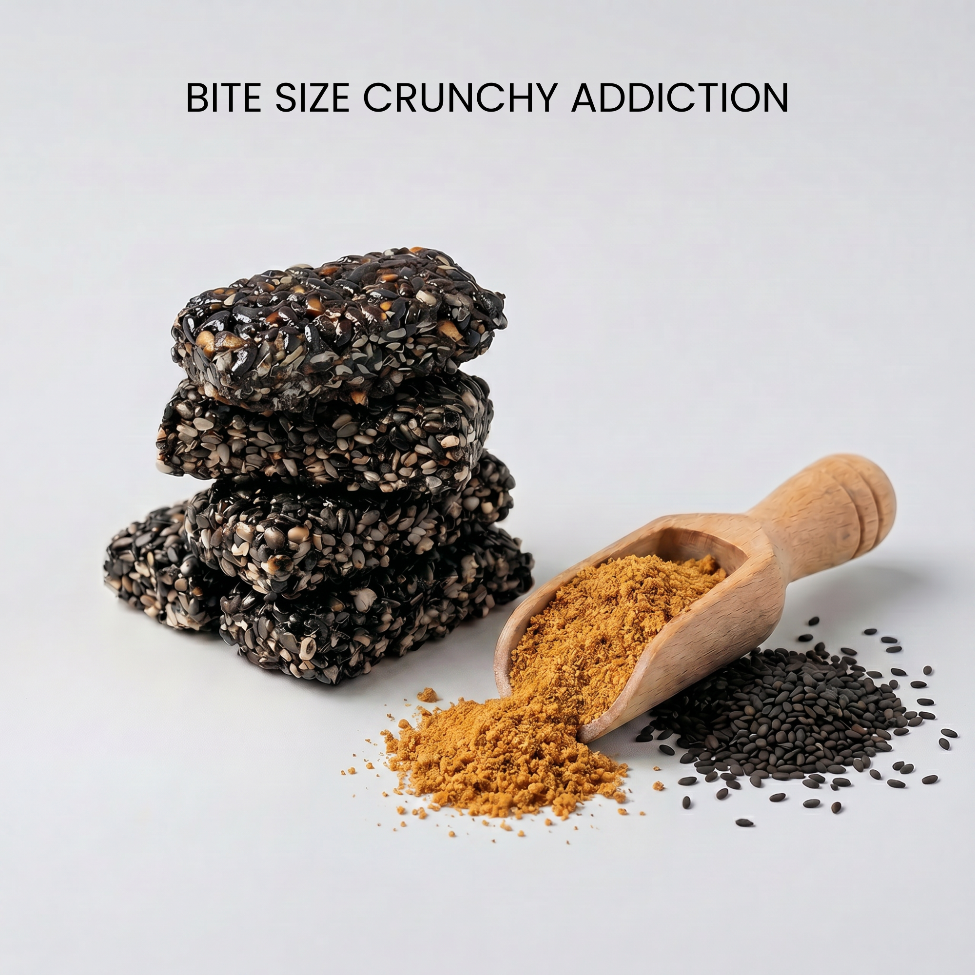 Black Sesame Crunch Bites (45g x 4 Packs) | 180g